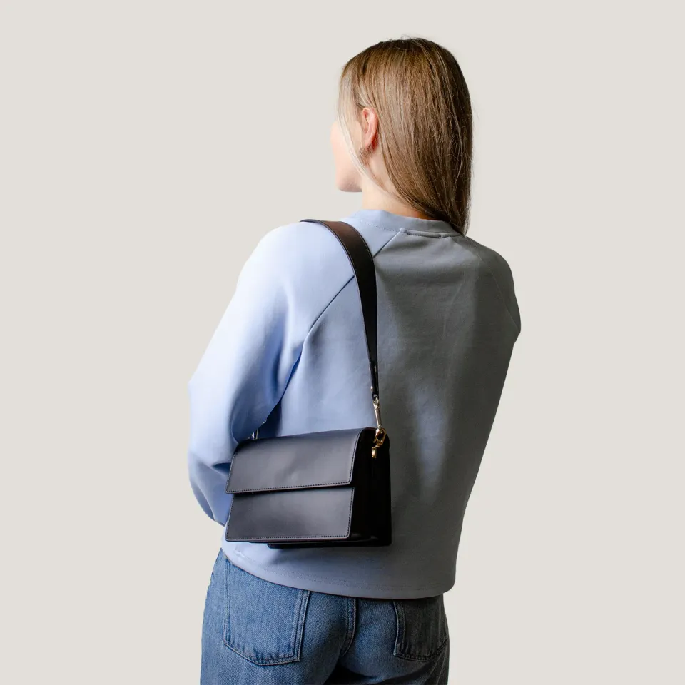 Latalia Ardea skinnveske svart to reimer
