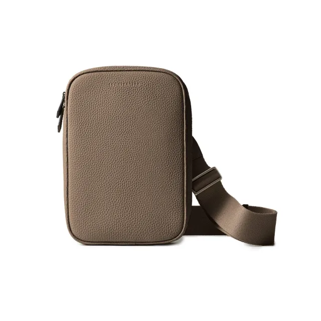 Bonaventura Paolo crossbody veske etoupe skinn