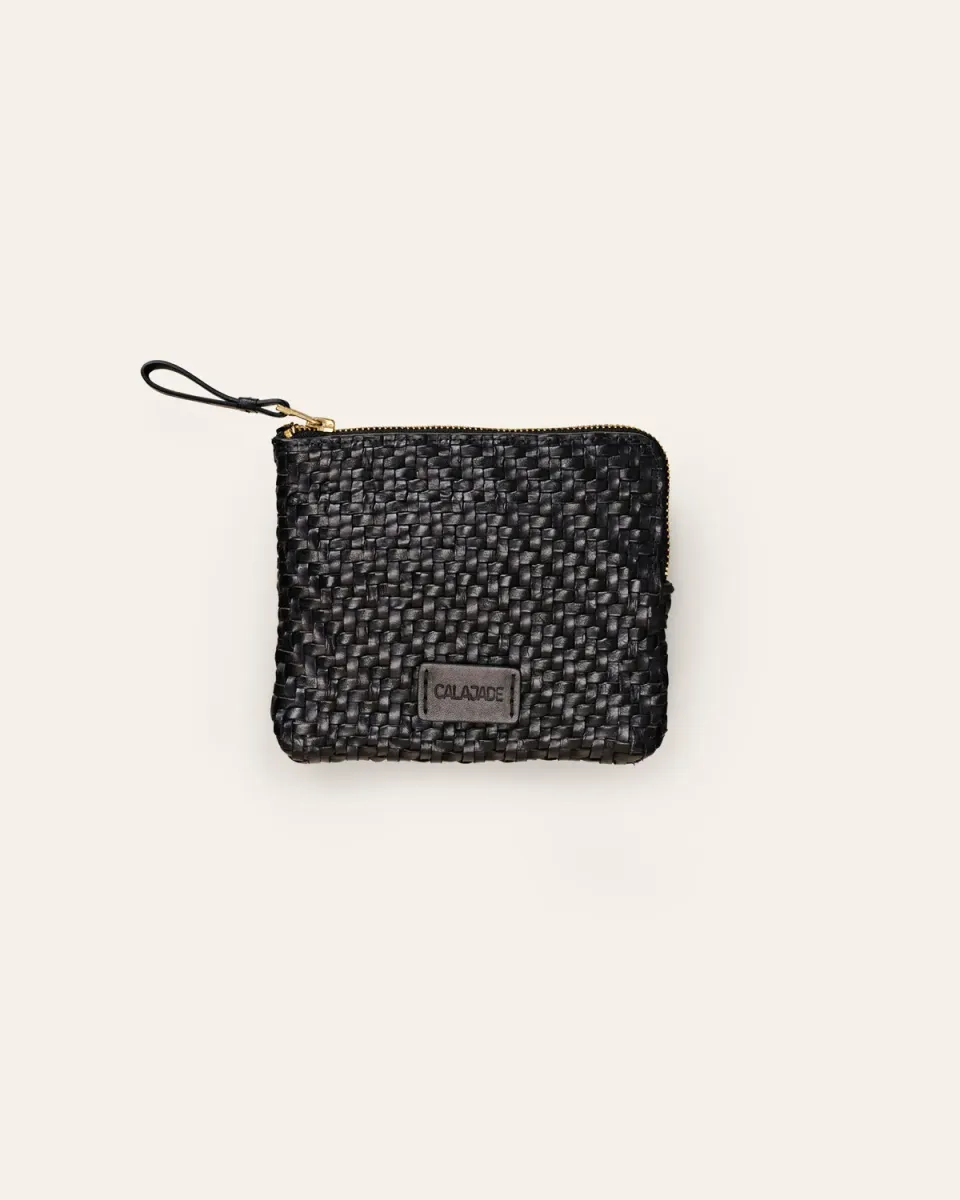 Cala Jade Batu XS pouch svart sminkepung skinn