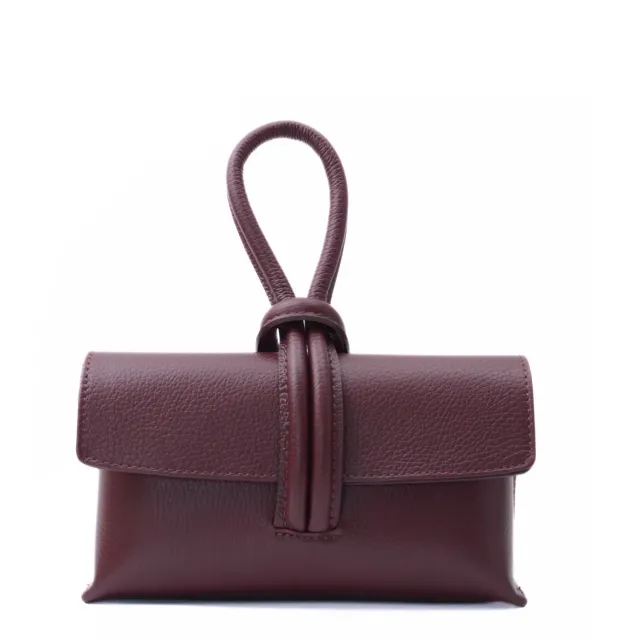 Latalia Barletta miniveske bordeaux ekte skinn