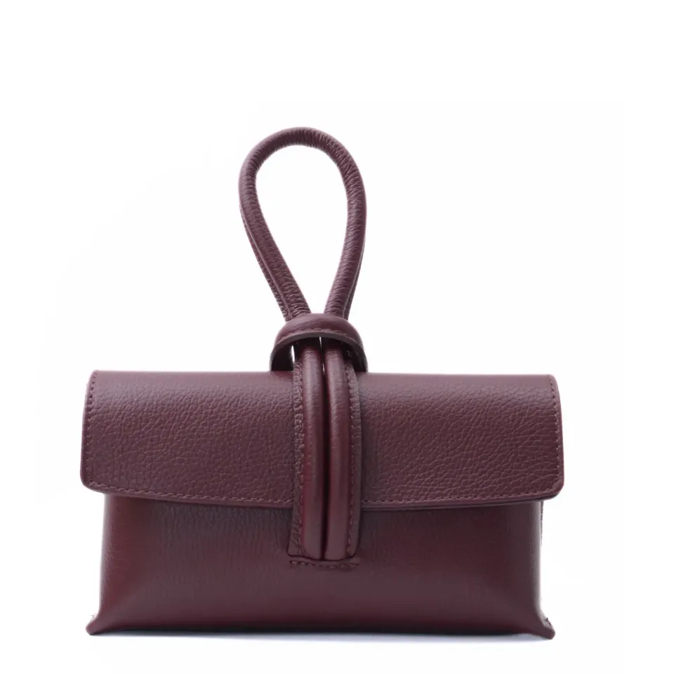 Latalia Barletta miniveske bordeaux ekte skinn