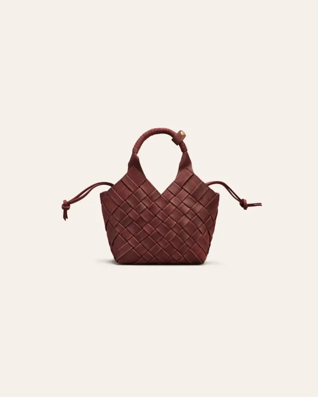 Cala Jade Misu Mini crossbody veske Raisin Nubuck skinn