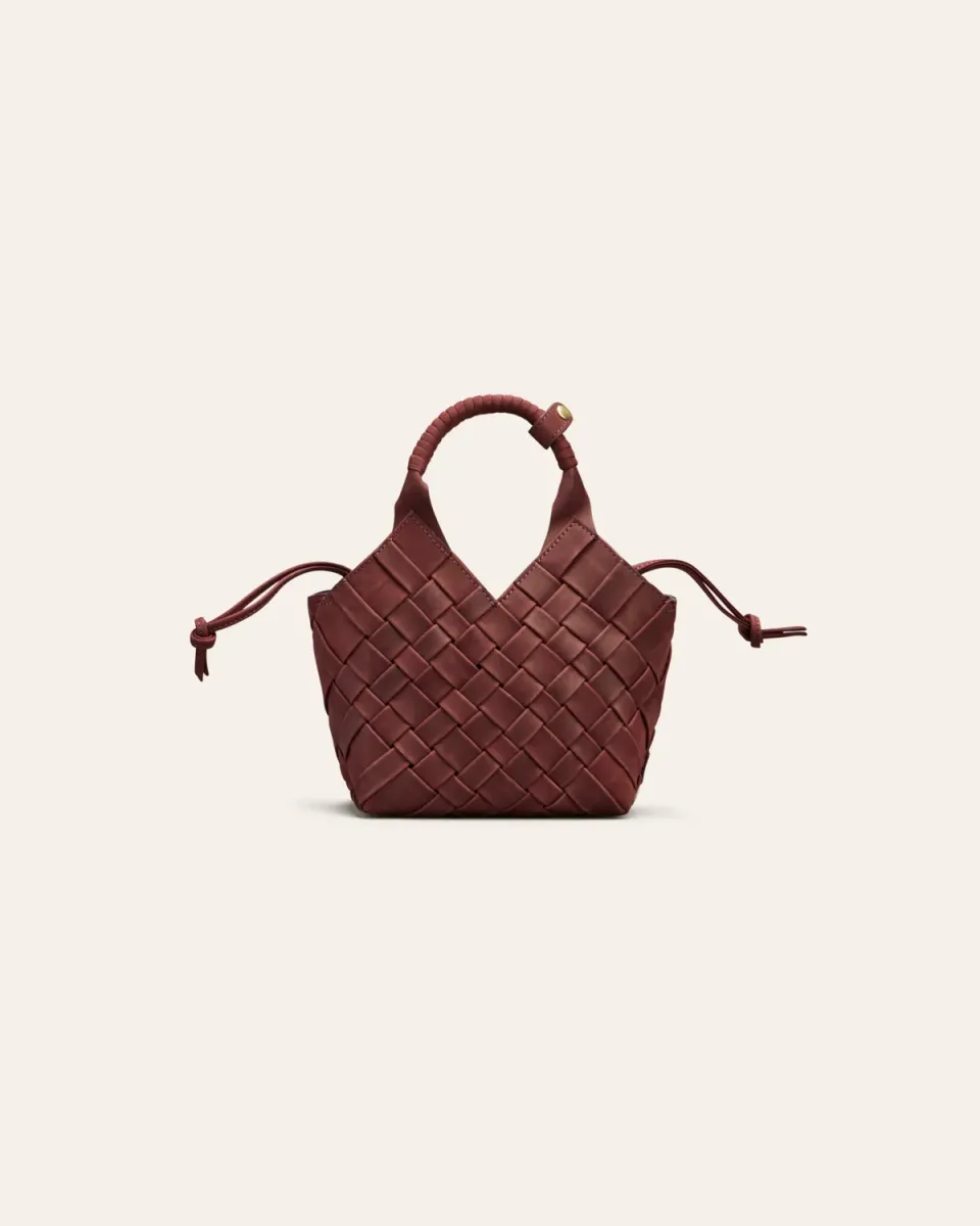 Cala Jade Misu Mini crossbody veske Raisin Nubuck skinn