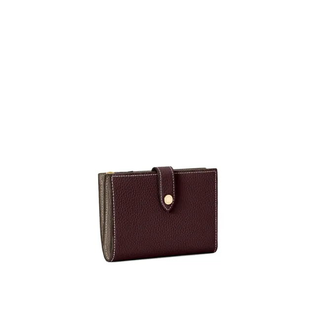 Bonaventura Multi Medium lommebok krympet skinn bordeaux etoupe