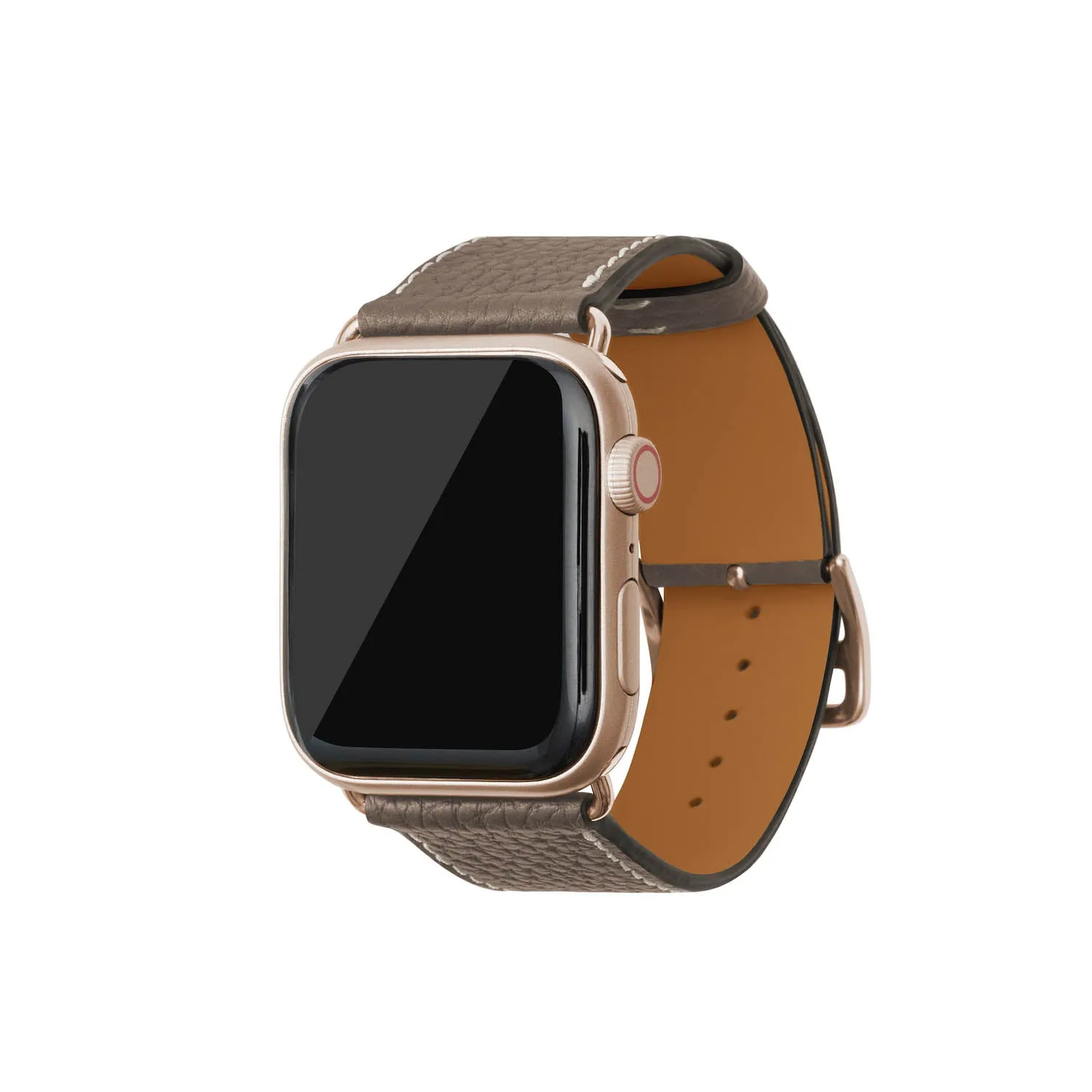 Bonaventura Apple Watch-reim krympeskinn svart 44-49 mm