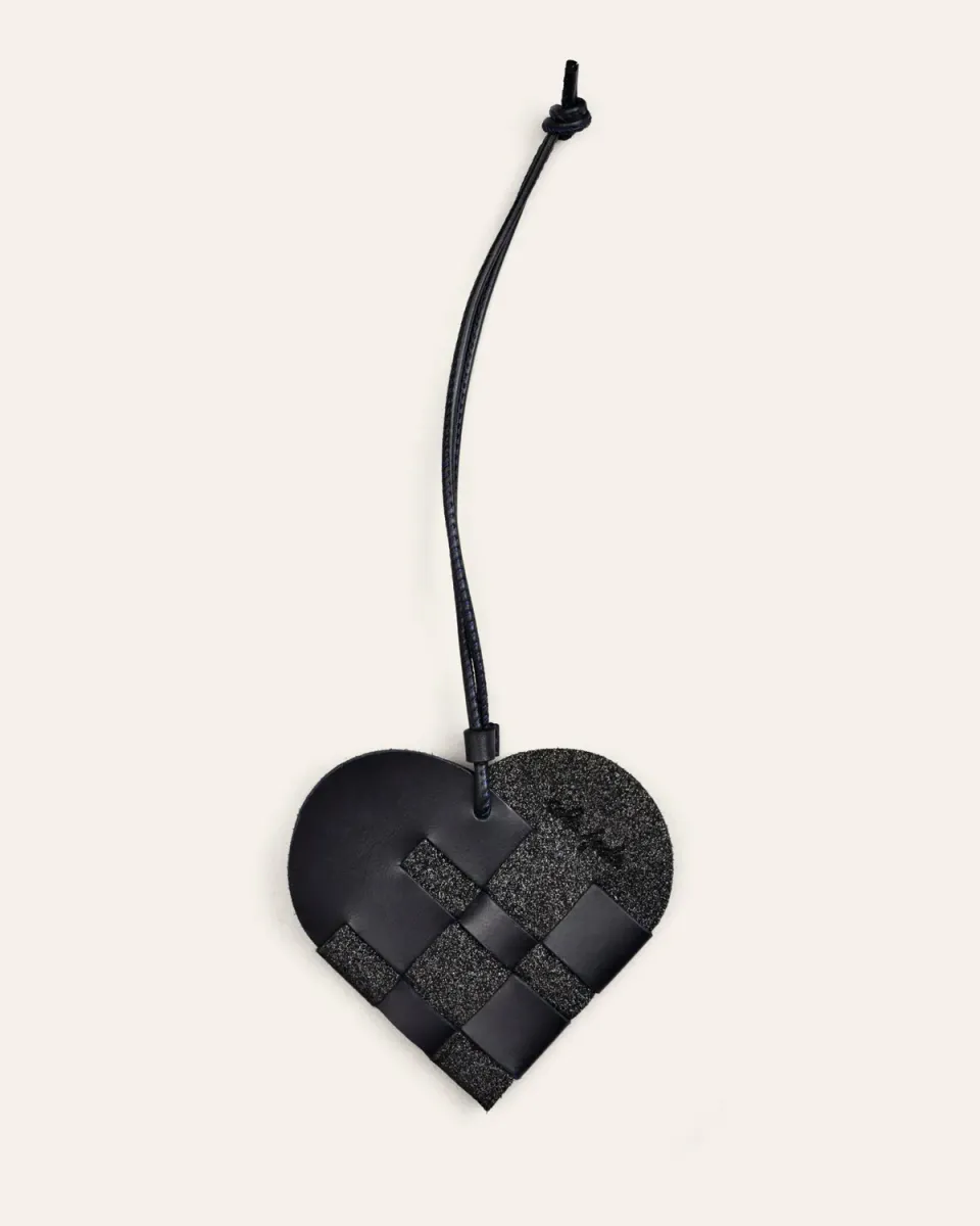 Calajade Misu Heart veskecharm Navy svart medium