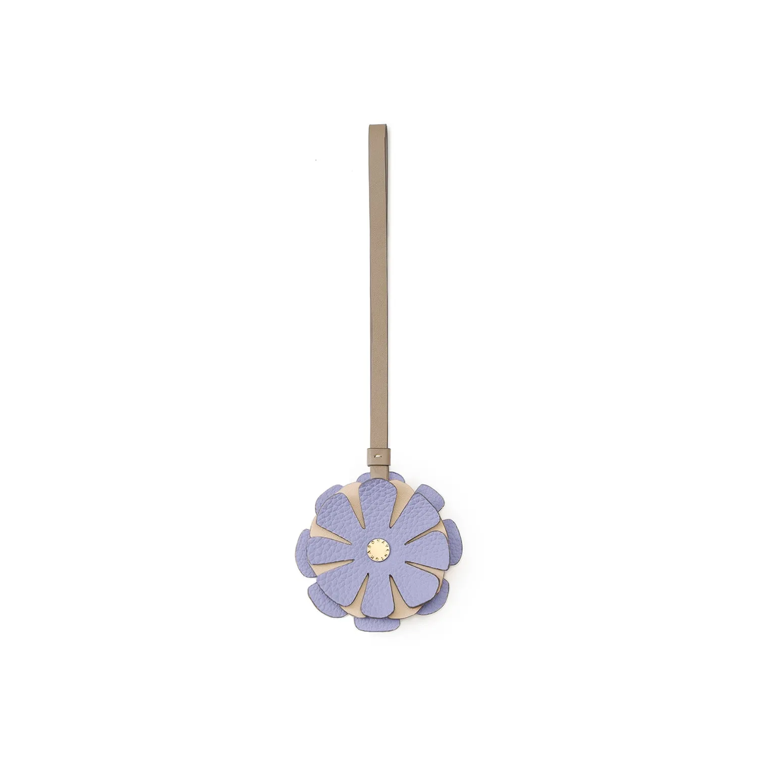 Bonaventura Flower charm krympeskinn Sakura Pink Greige anheng