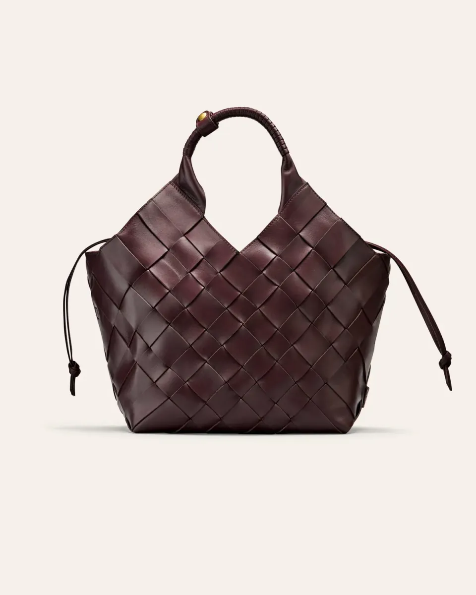 Cala Jade Misu L skulderveske fudge 16" laptop skinn