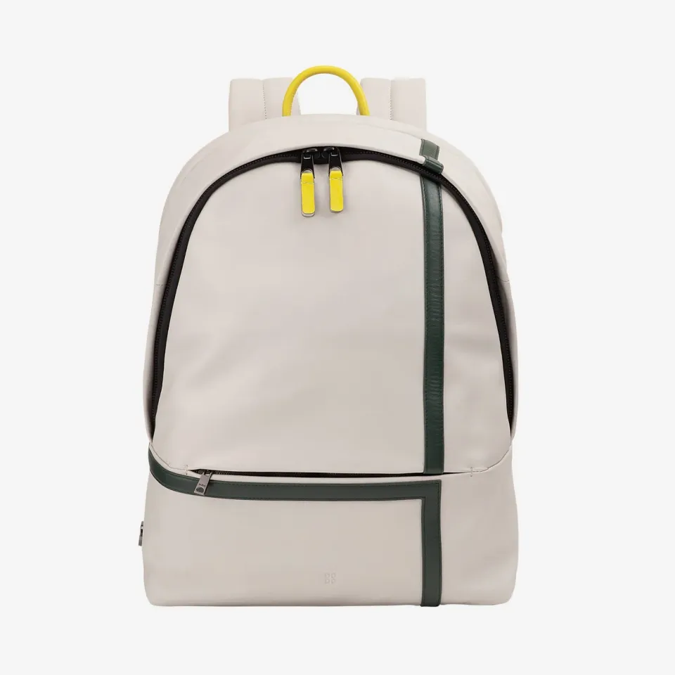 DuDubags Casablanca ryggsekk pearl ekte skinn laptop
