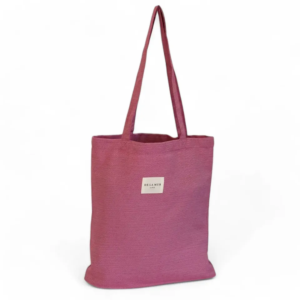 De La Mur Fam totebag liten rosa stoff åpen