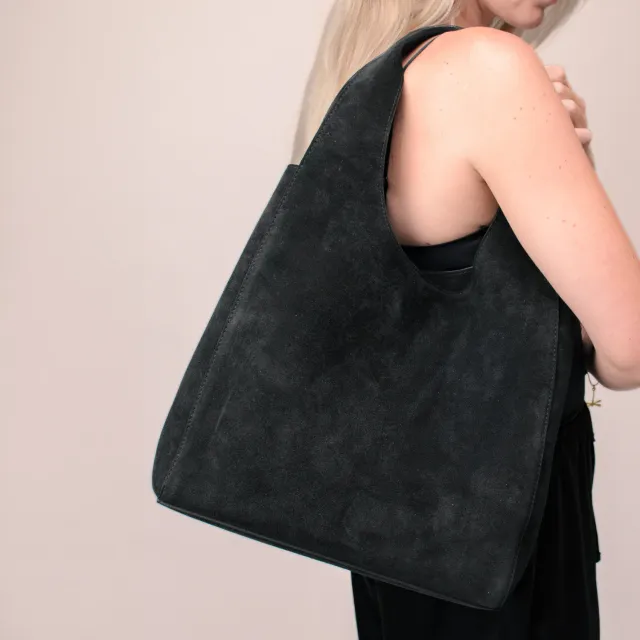 Latalia Salerno XL shopper svart mocka