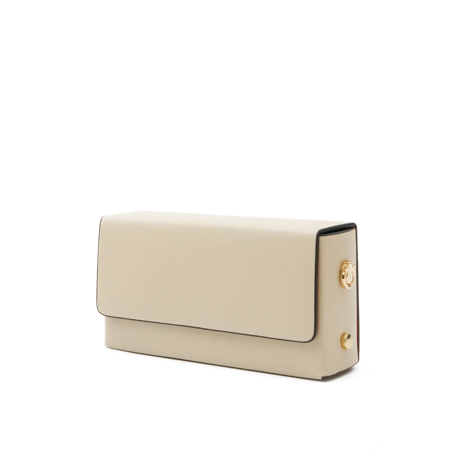 Latalia Fondi clutch skinnveske beige 18 cm