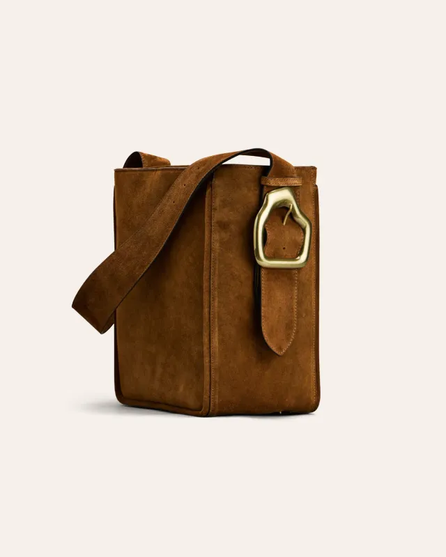 Cala Jade Masago tote Camel Suede skinn 14" PC