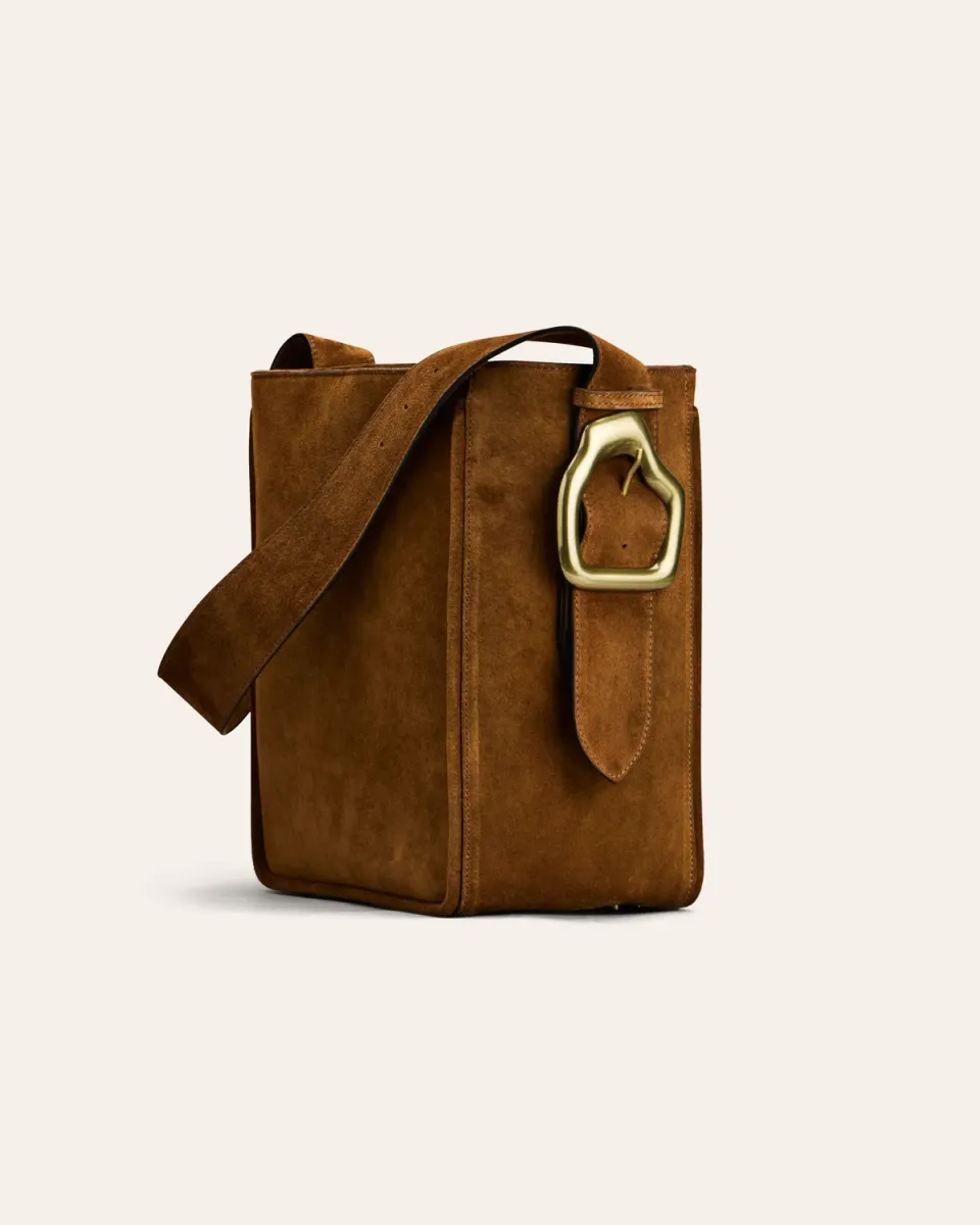 Cala Jade Masago tote Camel Suede skinn 14" PC