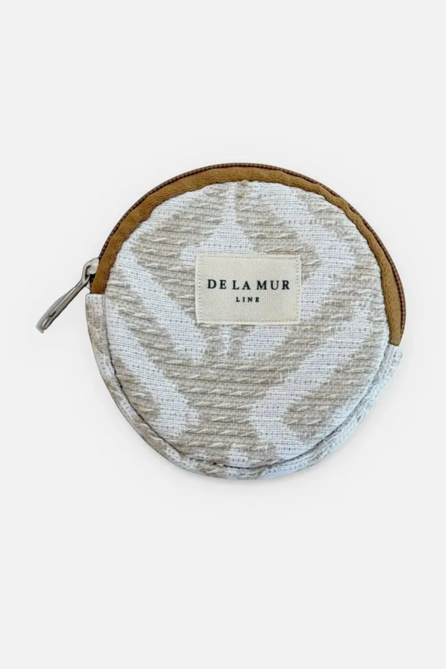 De La Mur Campo myntpung rund beige 10,5 cm