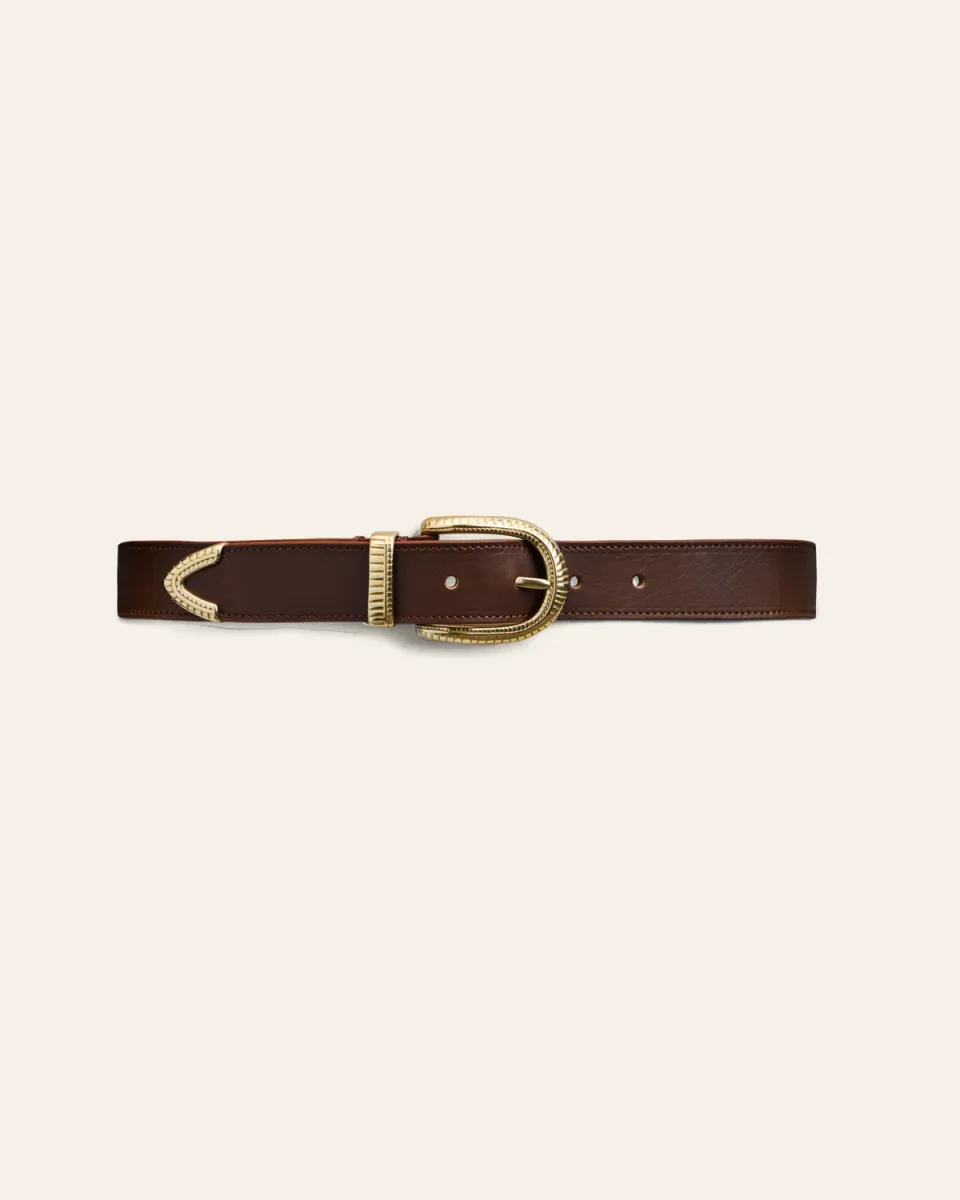 Calajade Crubel belte Umber kuskinn gull
