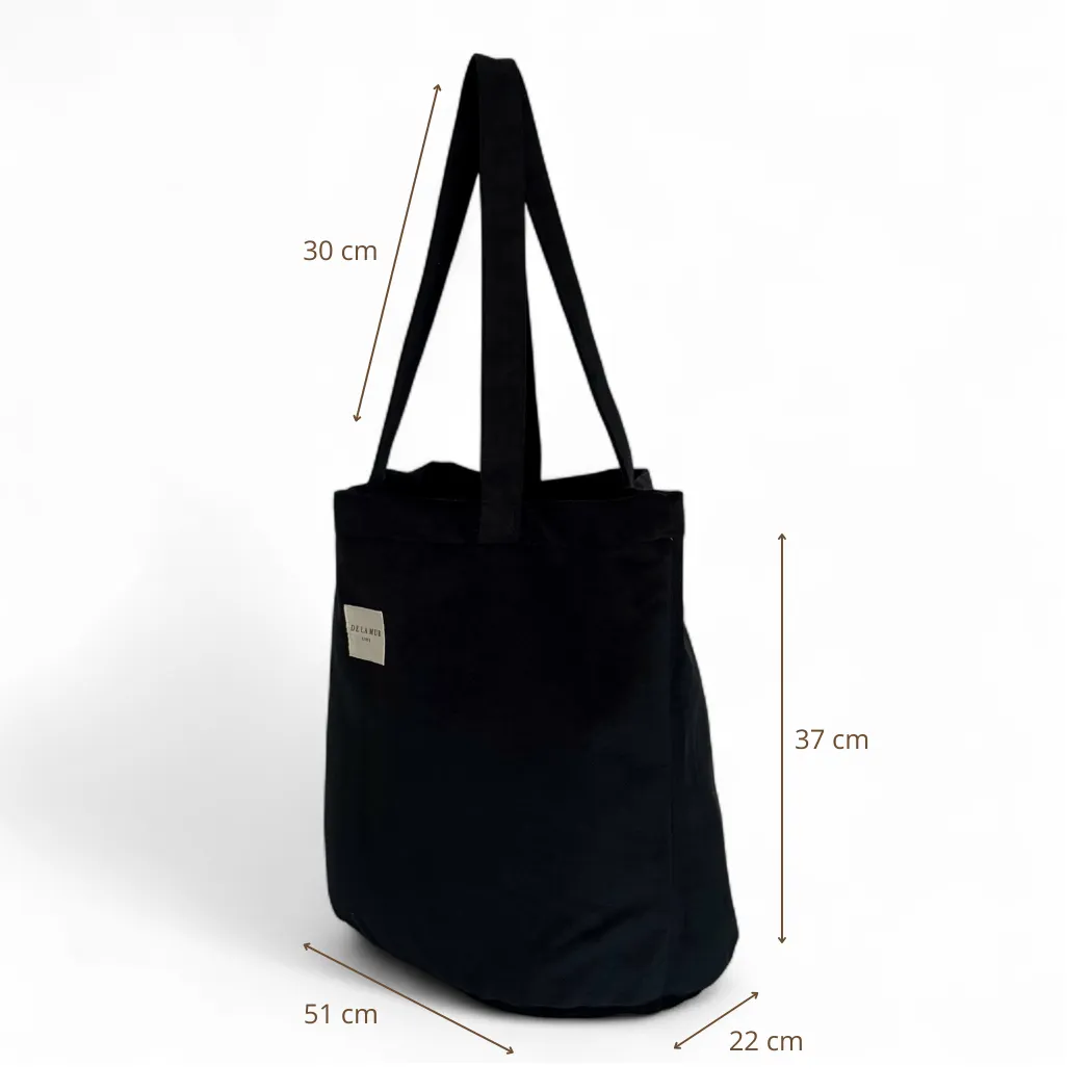 De La Mur Aza stor shopper 51x37 cm svart fløyel