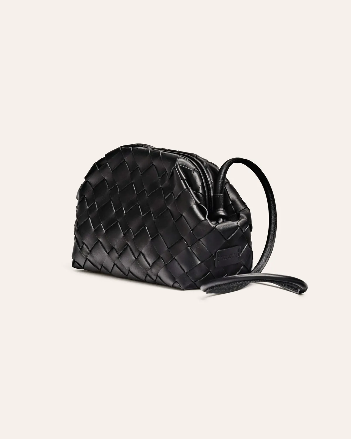 Cala Jade Aimee clutch svart flettet kuskinn