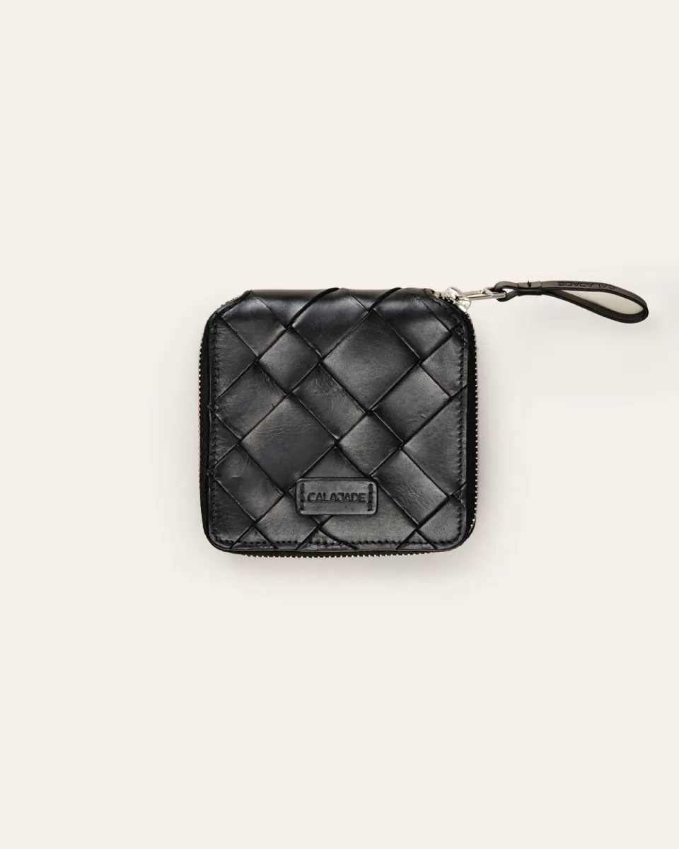 Calajade Iggi lommebok svart nubuck skinn