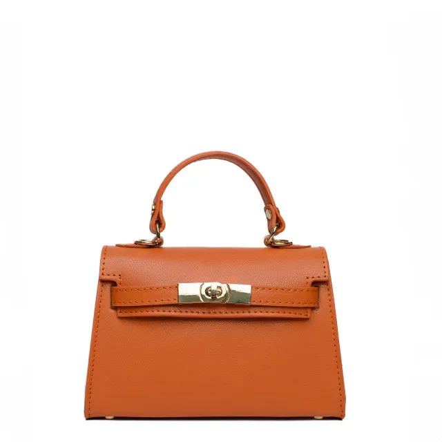 Latalia Trento skulderveske saffiano oransje 22 cm
