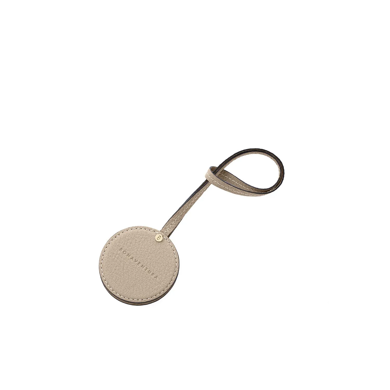 Bonaventura Compact Mirror krympeskinn lommespeil Etoupe