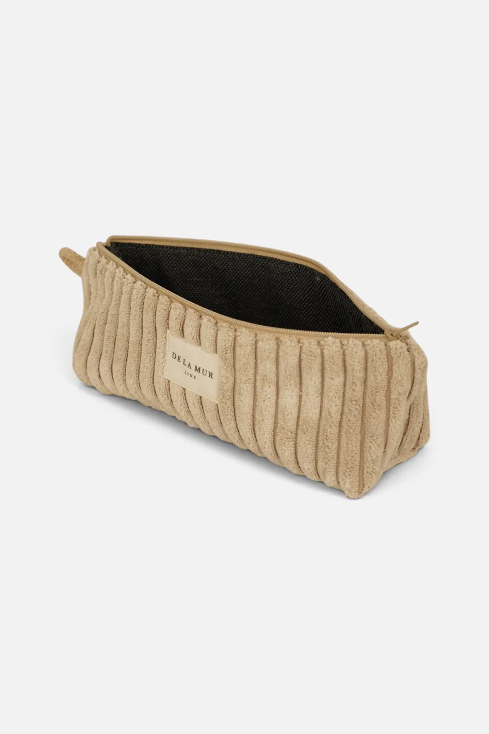 De La Mur Estuche Moka pennal 18x7x7 beige kordfløyel