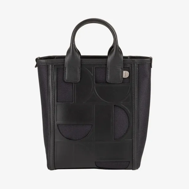 DuDubags Liverty veske svart/gul skinn og stoff