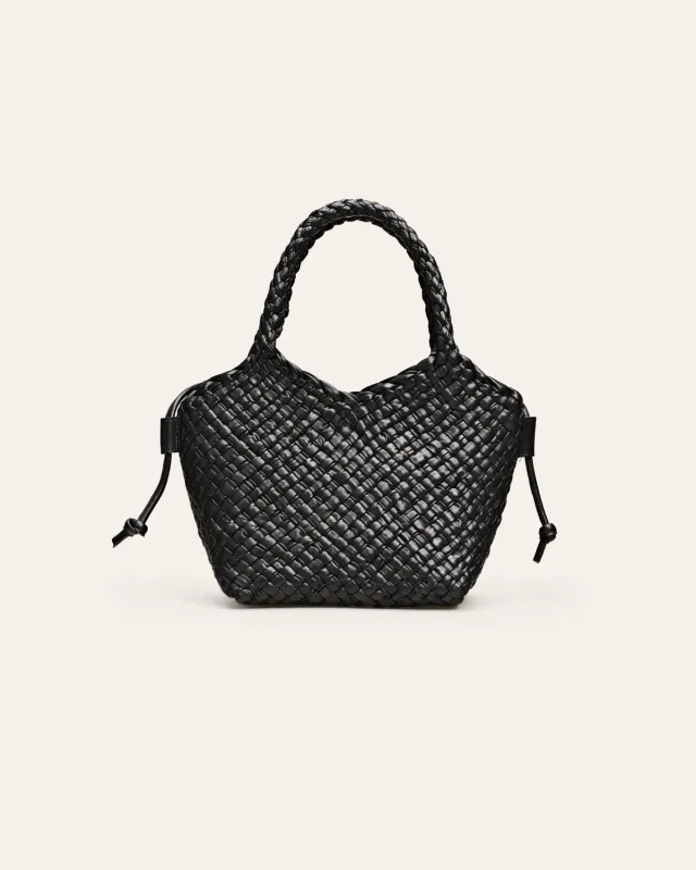 Calajade Maya crossbody-veske svart flettet