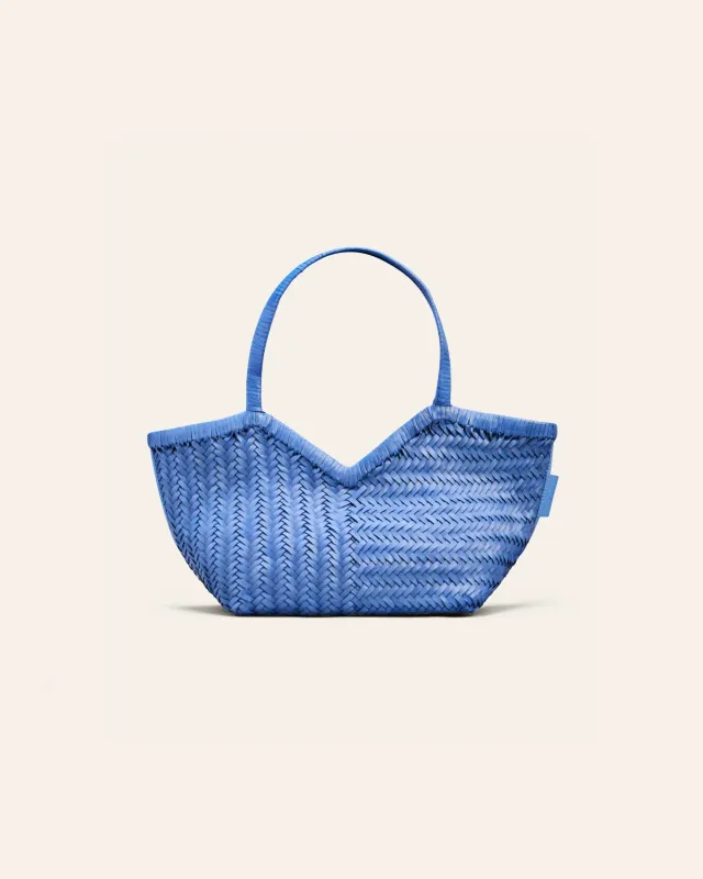 Cala Jade Humi S skulderveske Allure Blue flettet skinn