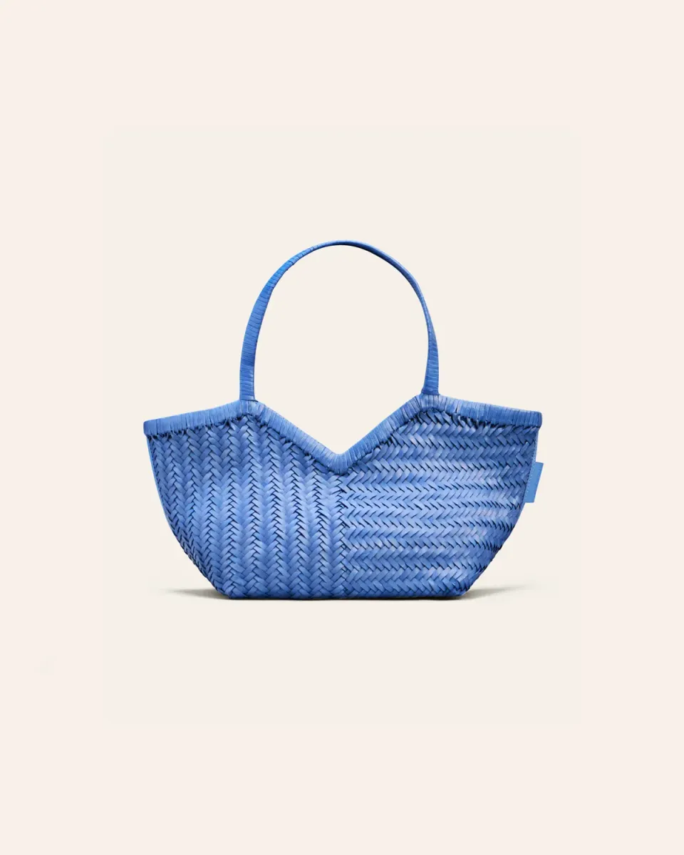 Cala Jade Humi S skulderveske Allure Blue flettet skinn
