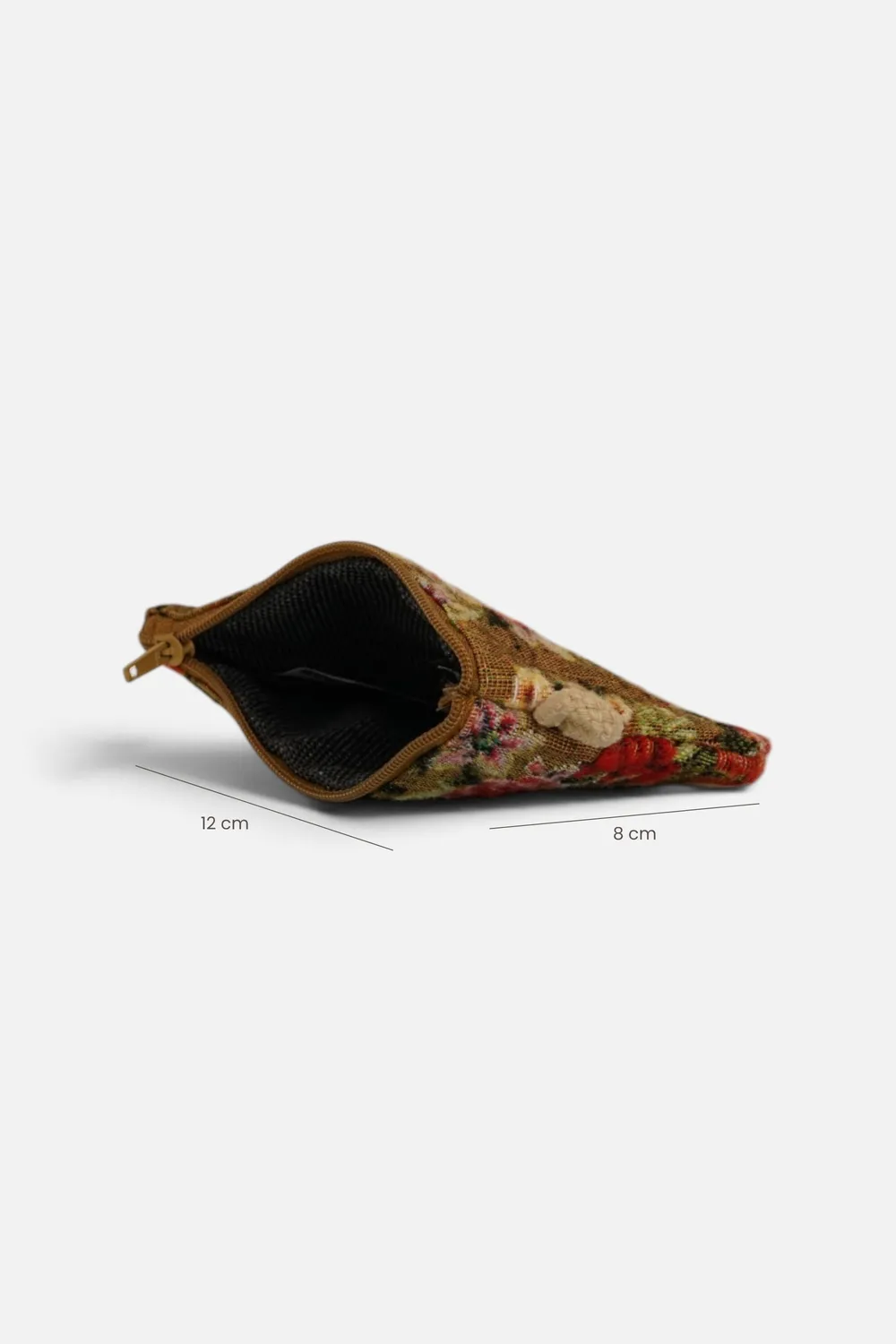 De La Mur Esme myntpung 12x8 cm blomstret sennep
