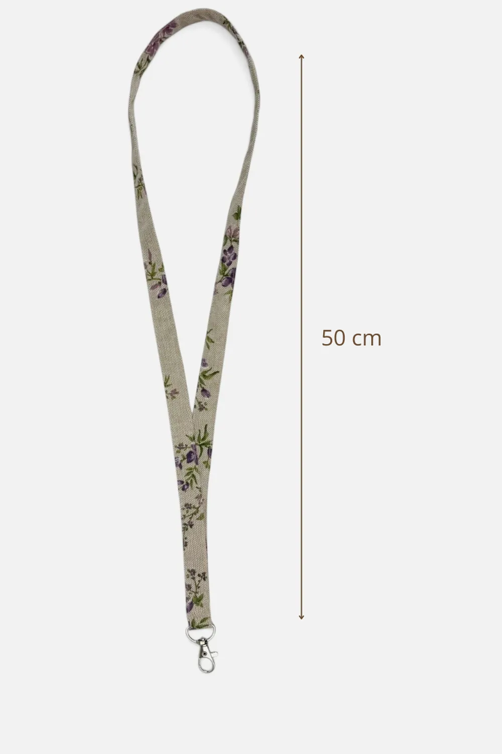 De La Mur Pun nøkkelrem 55 cm lilla blomst