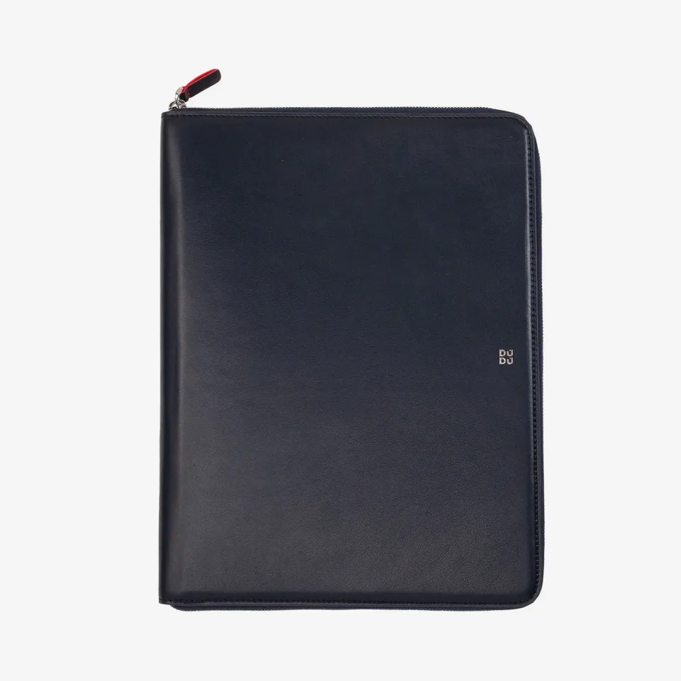 DuDubags Document Holder dokumentmappe navy skinn A4