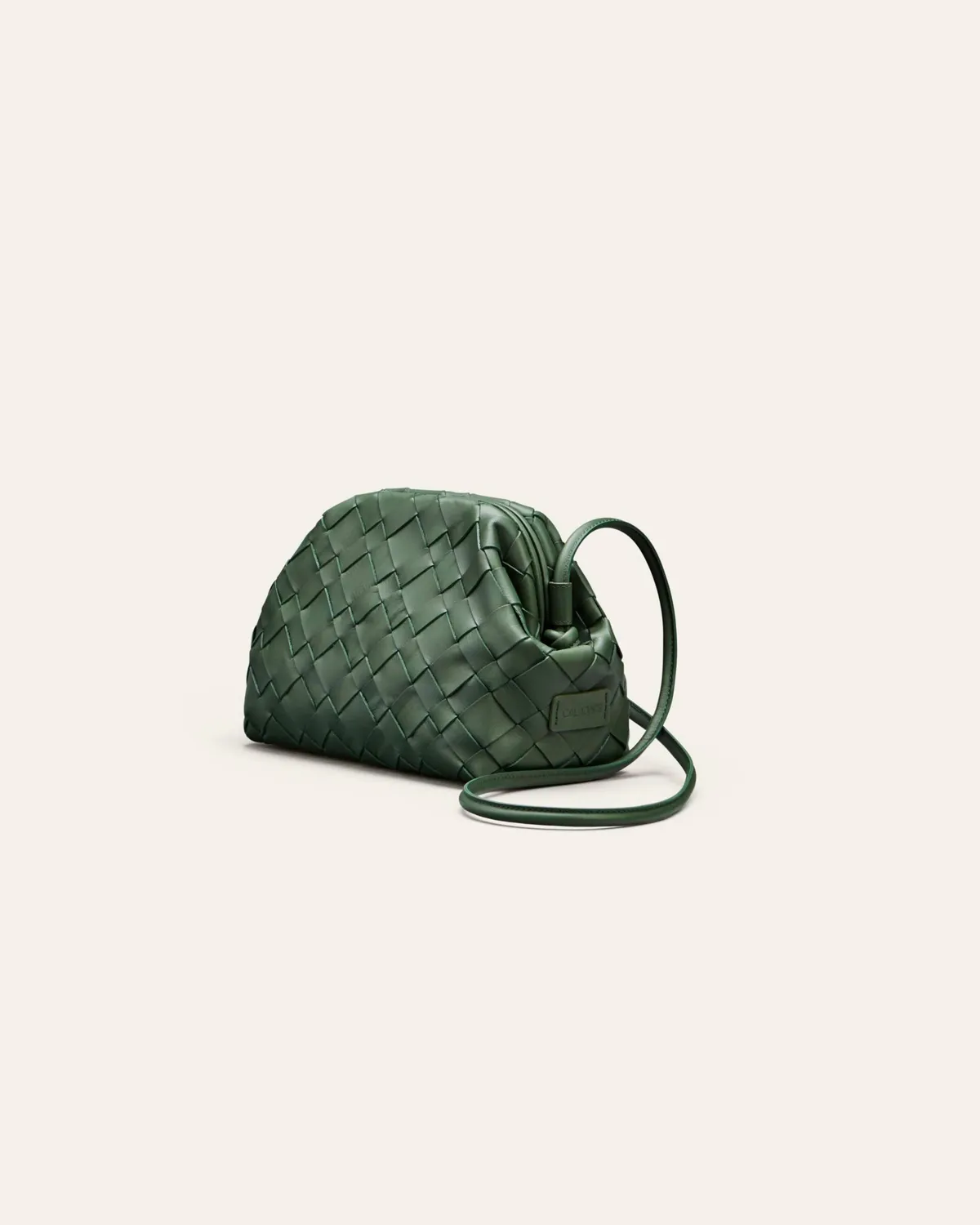 Cala Jade Aimee clutch Evergreen flettet kuskinn