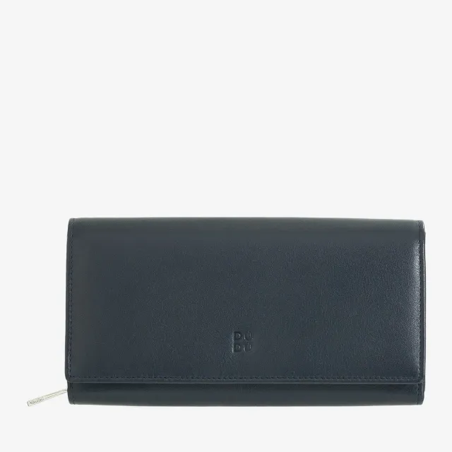 DuDubags Madeira lommebok dame Navy stor RFID