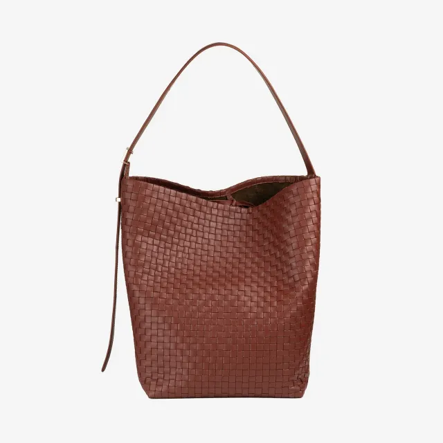 DuDubags Brera skulderveske svart flettet skinn