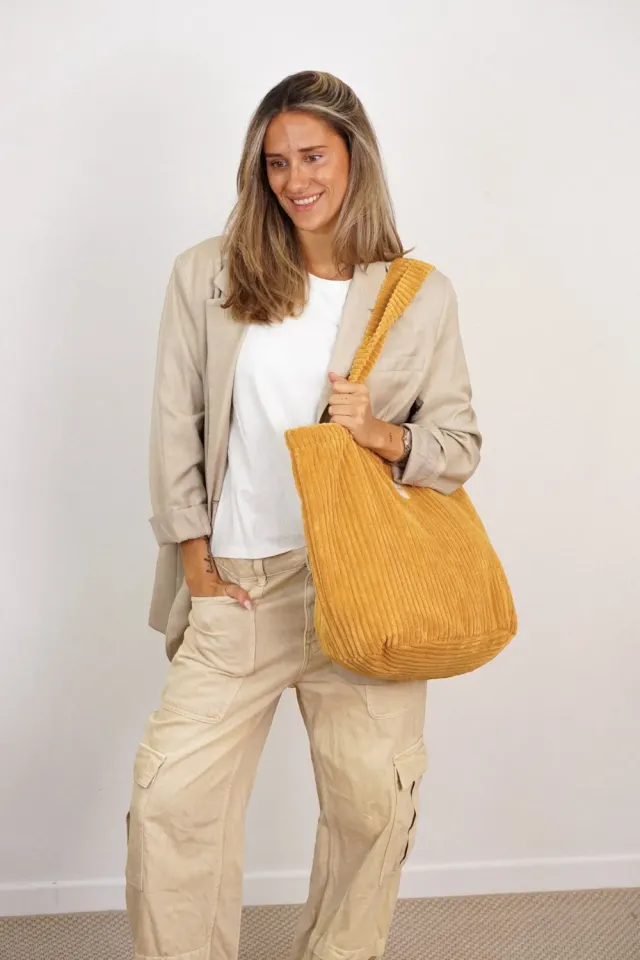 De La Mur Bolsa Maiz shopper sennepsgul 51x37 cm