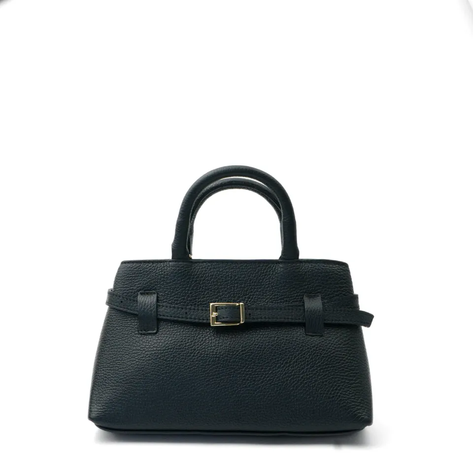 Latalia Pisa Mini crossbody svart i skinn
