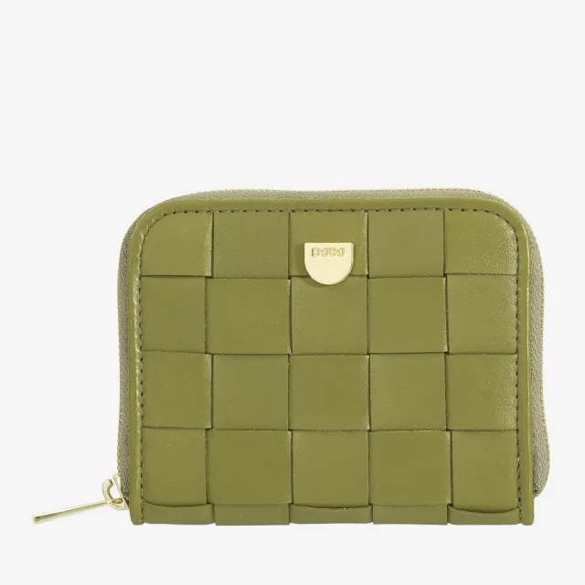 DuDubags Hokkaido lommebok oliven flettet