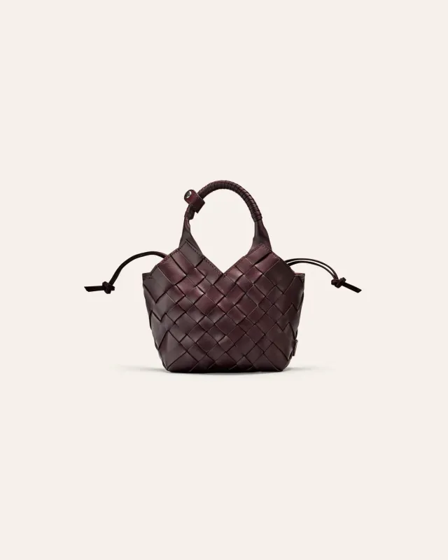 Cala Jade Misu Mini crossbody fudge brunt skinn