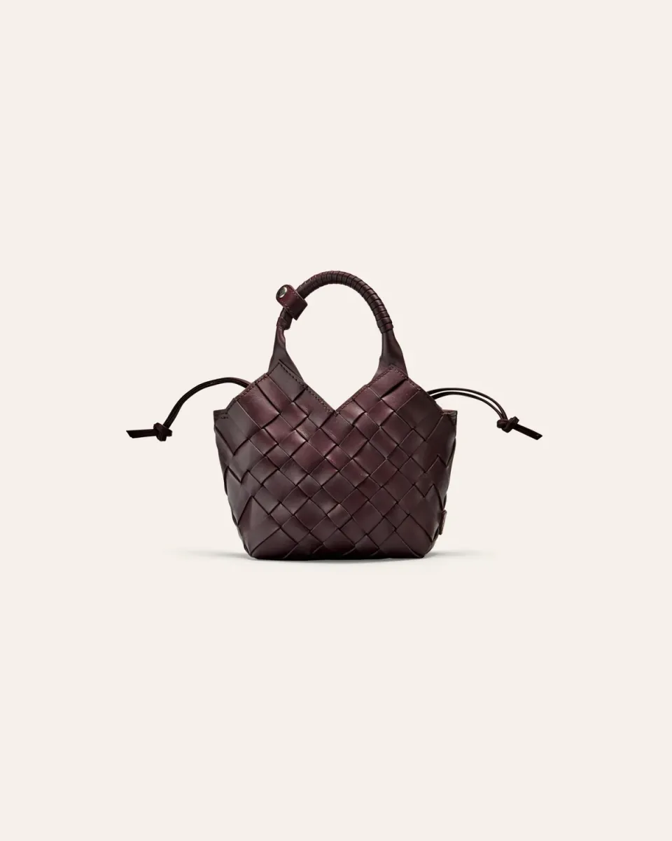 Cala Jade Misu Mini crossbody fudge brunt skinn