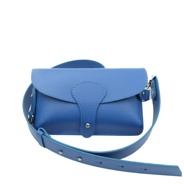 Latalia Monza crossbody veske blå skinn