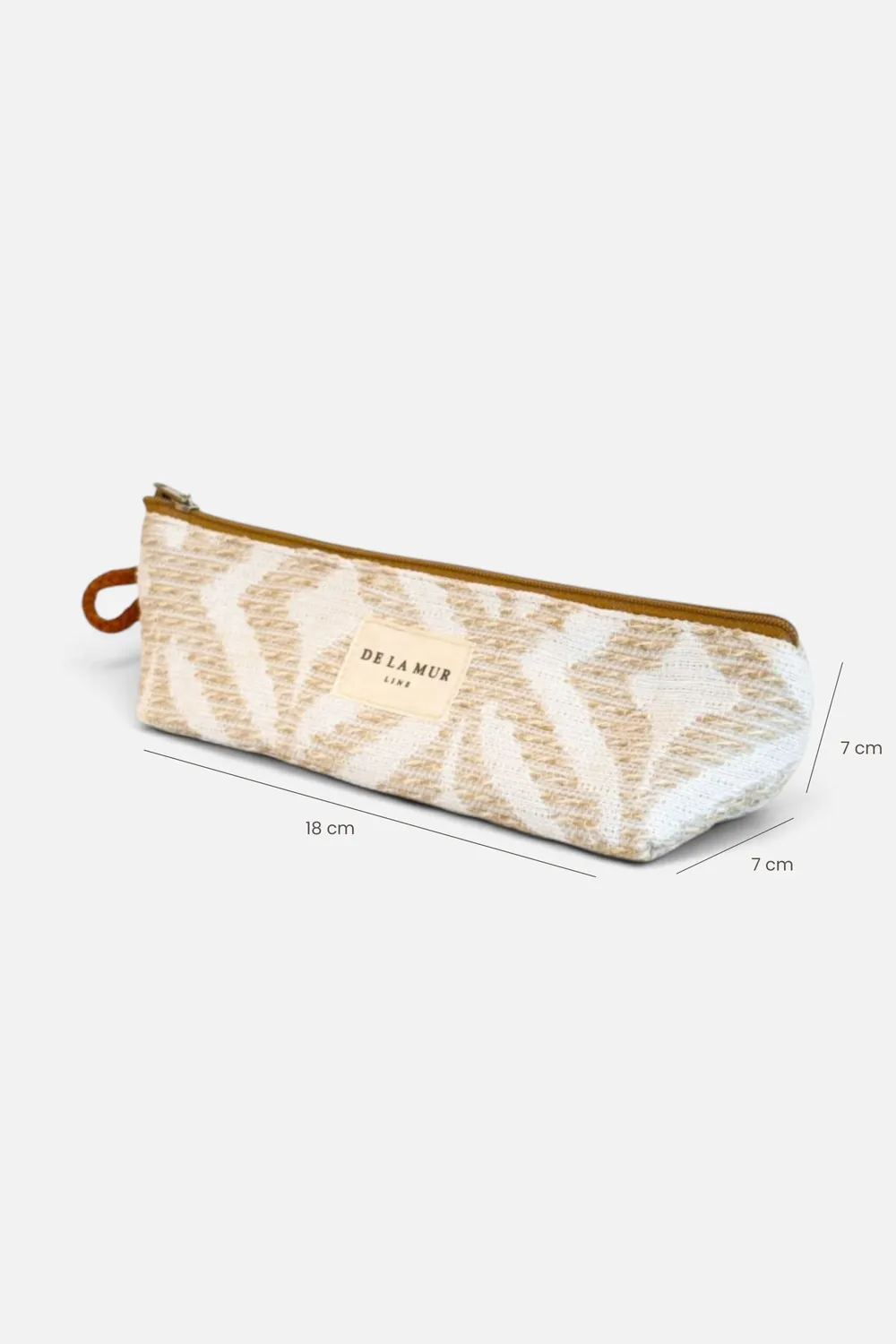 De La Mur Campo pennal beige geometrisk 18 cm