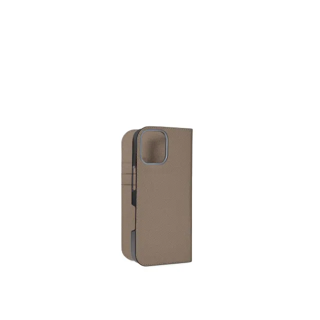 Bonaventura Nobile iPhone 17 dagboketui etoupe skinn