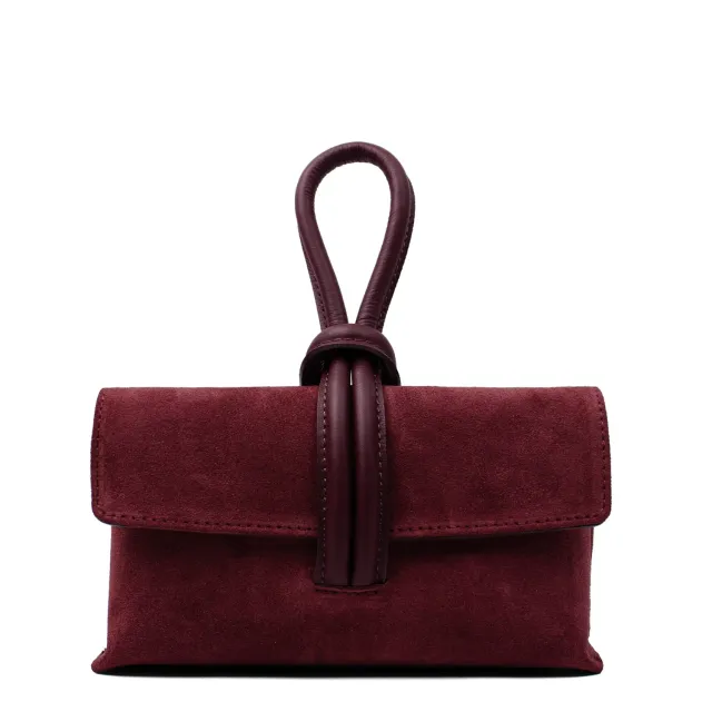 Latalia Barletta kuvertveske mocka bordeaux 23 cm