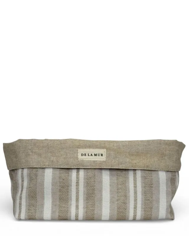 De La Mur Malik oppbevaringskurv beige stripete