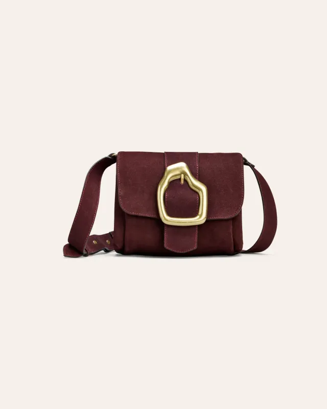 Cala Jade Nami Mini skulderveske Fudge Suede semsket