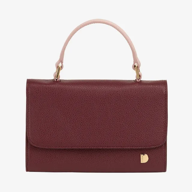 DuDubags Margot håndveske burgundy ekte skinn