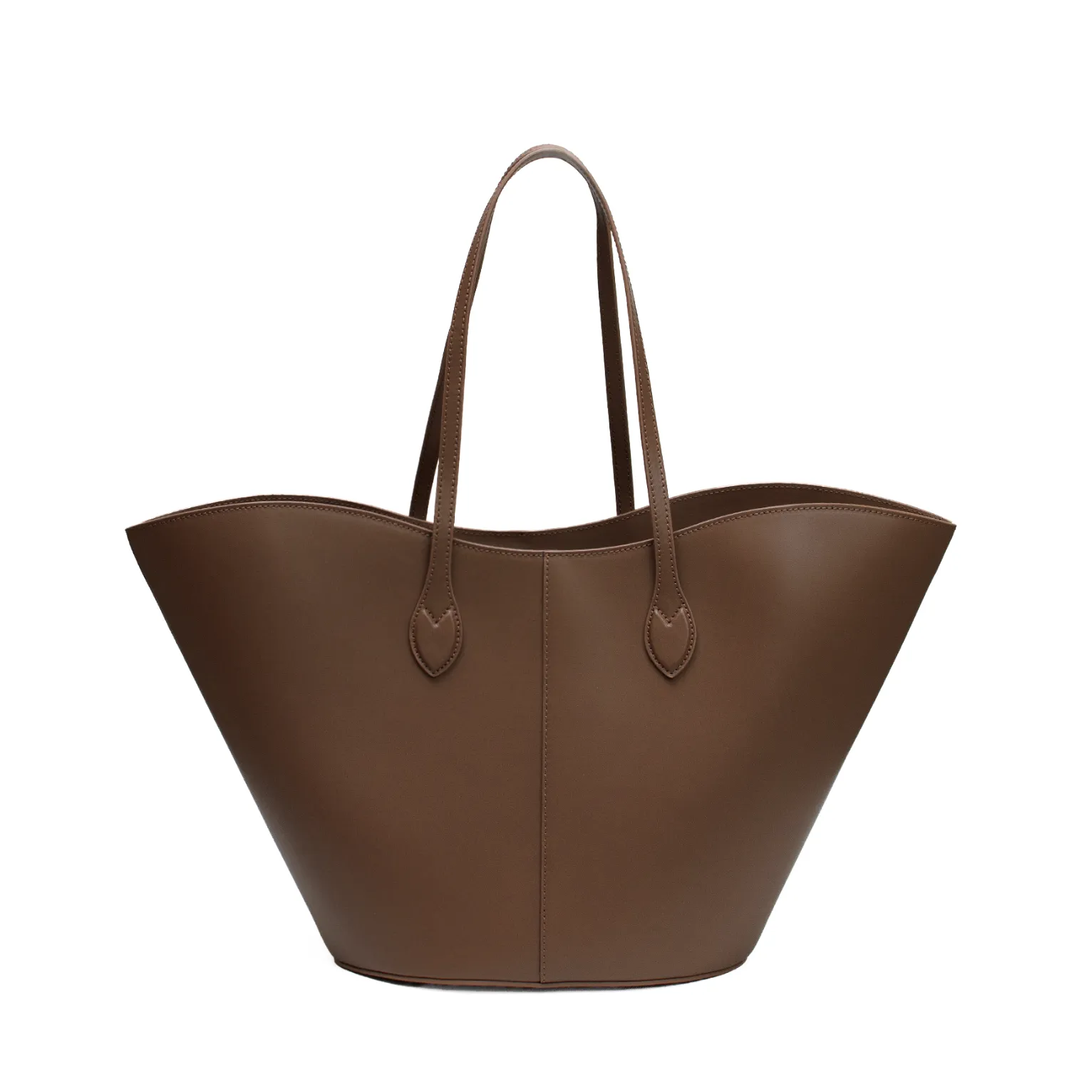 Latalia Milan shopper melkesjokolade skinn