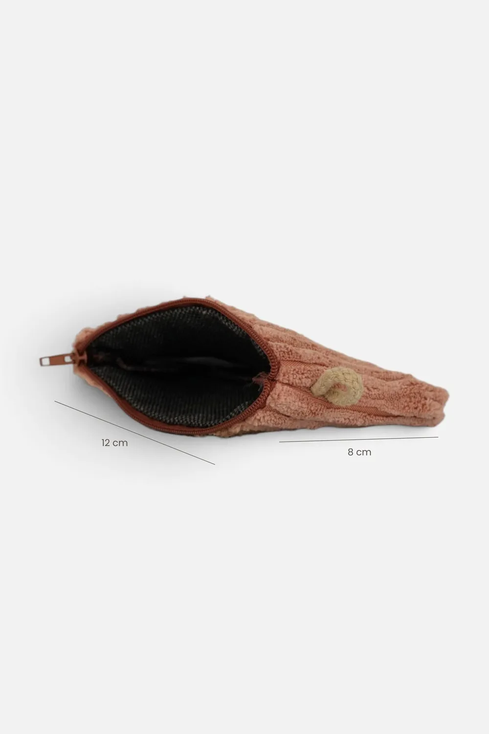 De La Mur Crepe lommebok 12x8 cm rosa kordfløyel